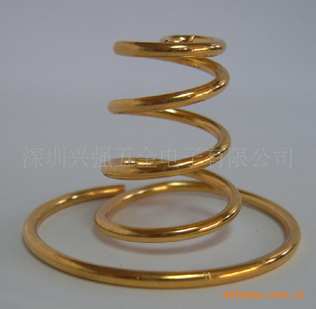 厂家直销镀金弹簧 手电后座弹簧 导电弹簧 接触弹簧