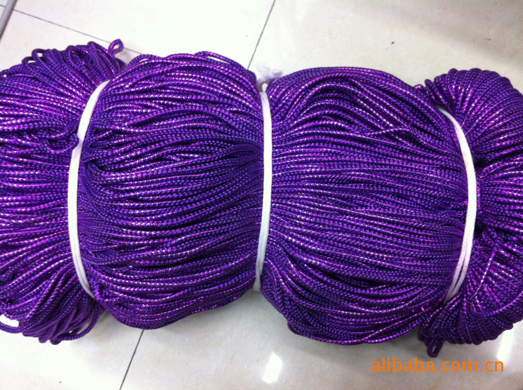 现货供应金线金丝带金丝绳细彩色加金银丝绳子可捆扎捆绑6分一米