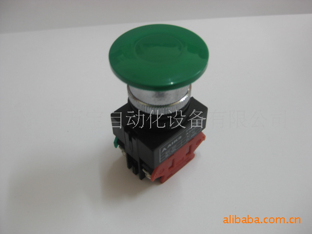 供应 AIKS 爱克斯蘑菇头按钮开关 AS2201-11M 绿色 高位