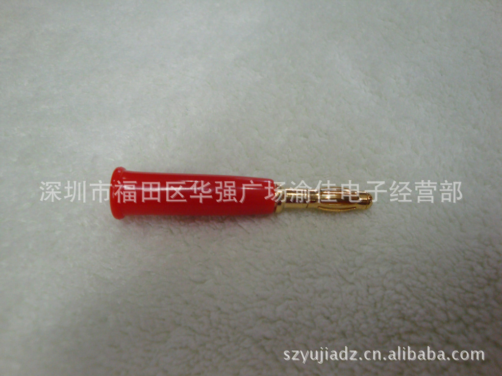 台湾产 镀金喇叭香蕉插 音响接线插头 纯铜喇叭灯笼插头