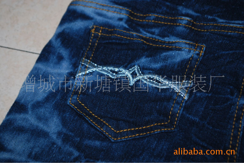 Discounted Xintang Jeans Factory Korean Girls' Denim Capri Pants High-Quality Denim Processing Factory