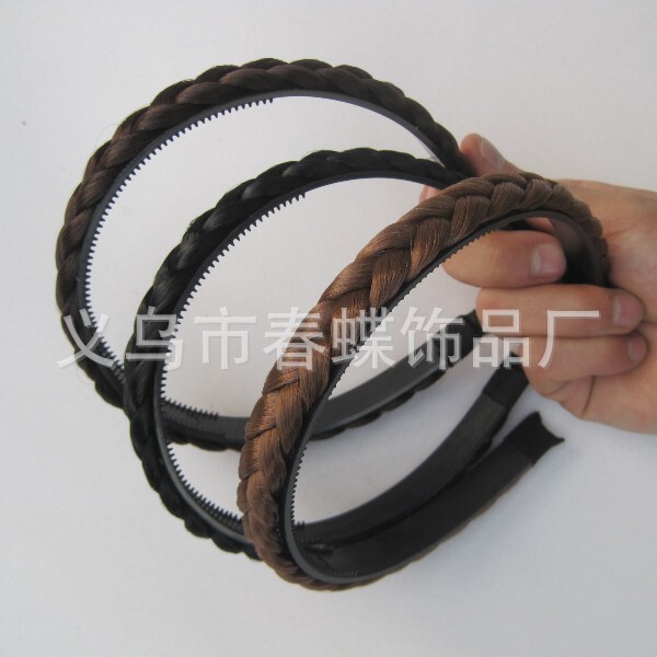 Hot recommended 1.5cm (widened) 3 color into the wig braided headband Hot recommended 1.5cm (widened) 3 color into the wig braided headband