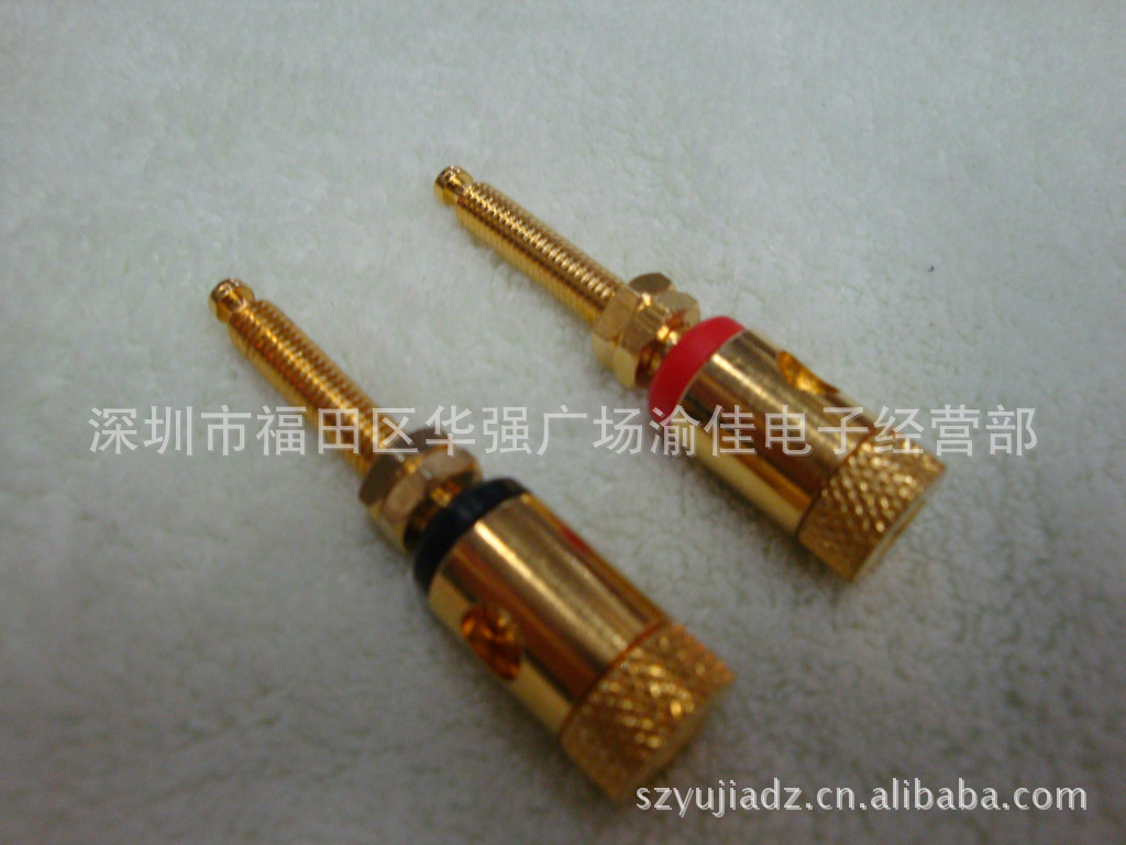 纯铜镀金加长接线柱 音箱喇叭接线柱 加长纯铜香蕉插座