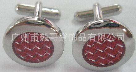 供应A4007-RQ碳纤维袖扣，礼品袖扣，不锈钢袖扣，时尚袖扣
