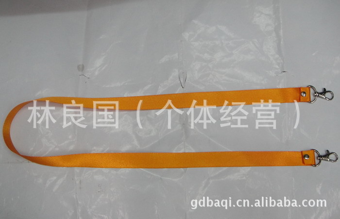 广州厂价直销2.0CM橙色双钩胸卡挂绳 展会证吊绳 做