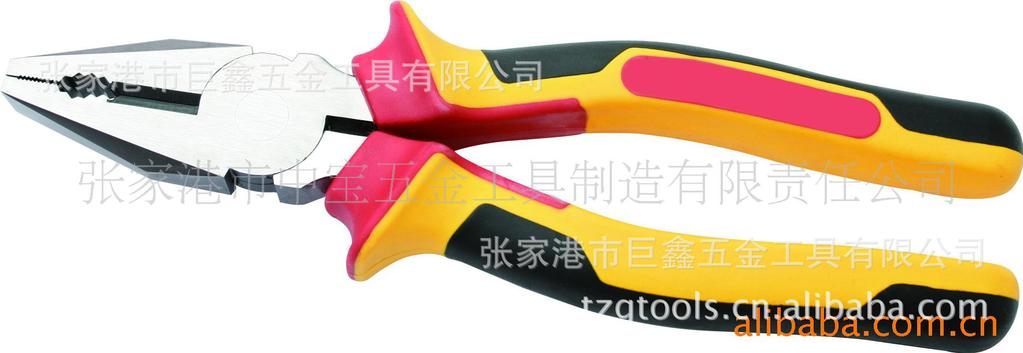 专业级三色柄钢丝钳 多功能耐压钢丝钳 工业级省力弯柄钢丝钳