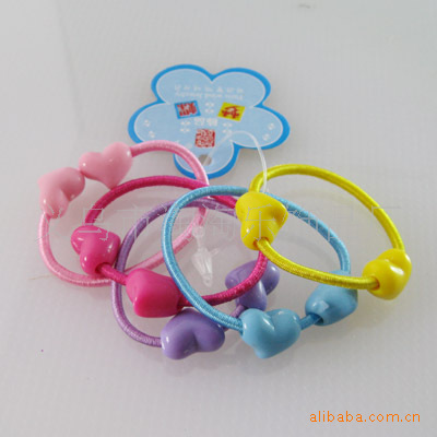 Heart shaped bead band Set rubber band Children rubber band Manufactor Direct selling rubber string Wholesale rubber band