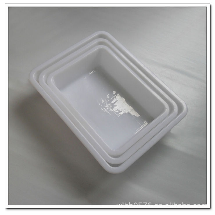 【厂家】A802 长方型 白色方型食品级塑料盆