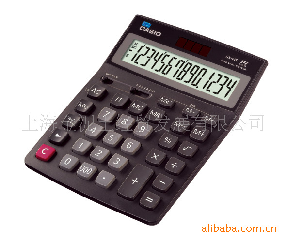 CASIO GX-14S/B Calculator solar energy Dual Power Large screen Office Supplies