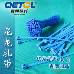 Blue蓝色尼龙扎带 Cable Ties捆扎线束 一次性捆扎线束批发|ru