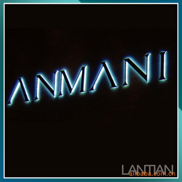 高质量不锈钢背光字、各种标牌、发光字定制生产