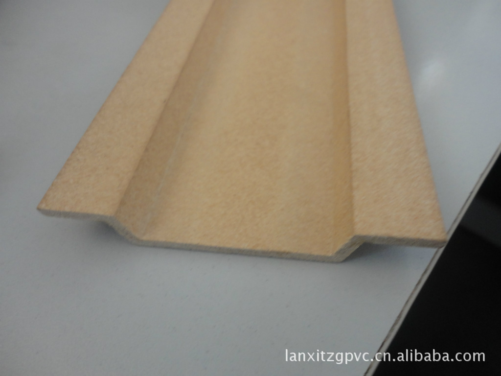 PVC木塑发泡型材木纹表面塑料PVC发泡工艺装饰建材