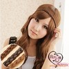 Headband, wig with pigtail, boho style, 1.2cm