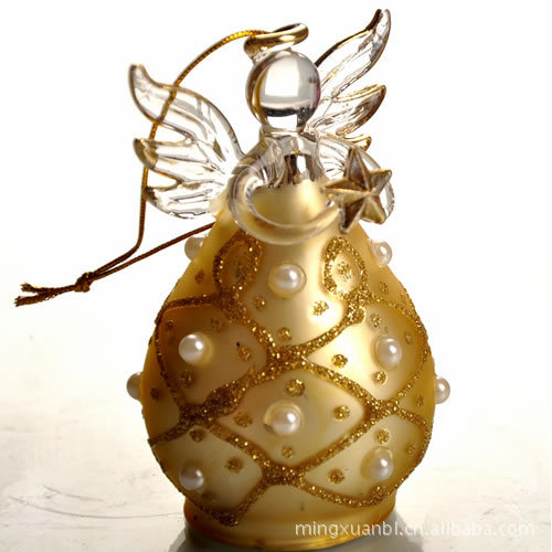 Púrpura plata sinuoso bendición de seda Ángel novela creativa decoración del hogar artesanía vidrio
