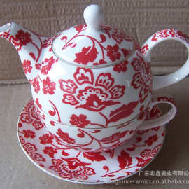 LOWBONE CHINA TEA FOR ONE SET低骨瓷欧式单人茶壶杯碟茶具套装