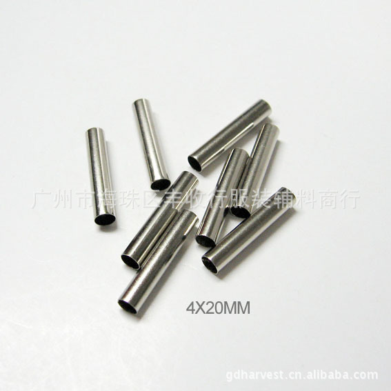 4X20MM白叻色光滑圆形直铜管 广州服装辅料批发 厂家直销热卖中