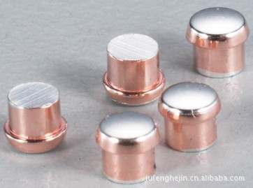 生产银触点 继电器三复合铆钉银触点