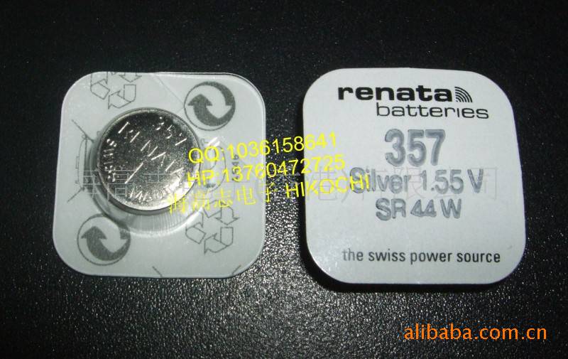 供应RENATA 357/SR44W 氧化银纽扣电池 高倍率放电