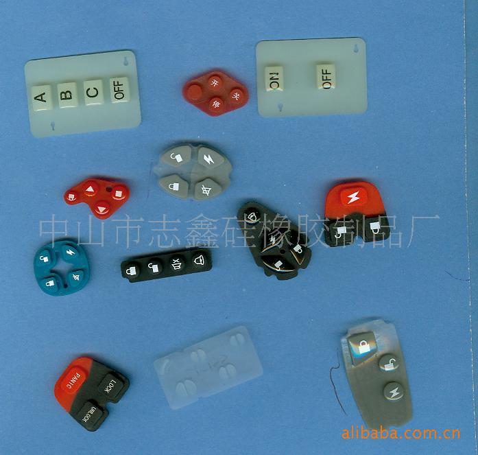 硅胶防盗器按键遥控器按键导电按键计算机温度计按键硅胶开关按键