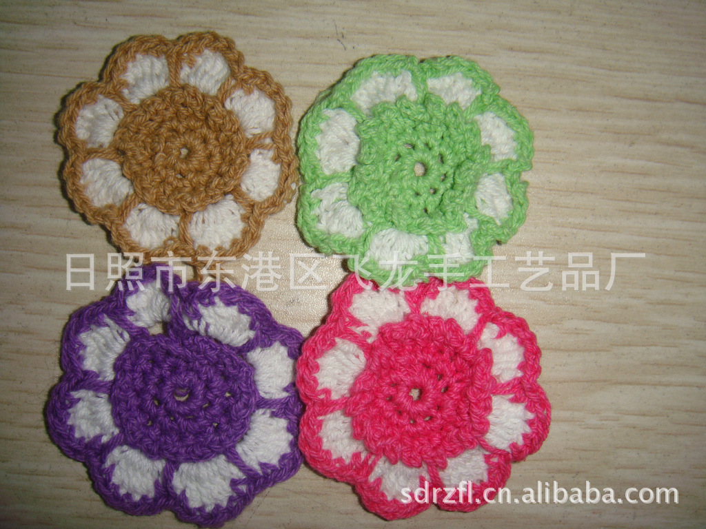 供应手钩花，手勾花，手工花。手工钩编花款式新品种全