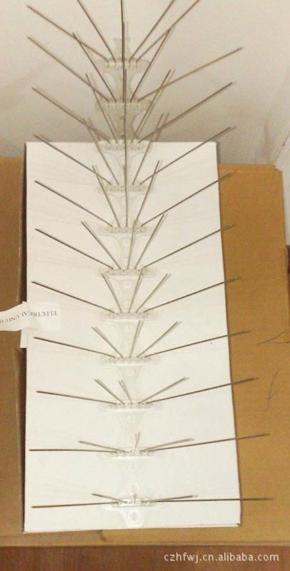 供应塑料驱鸟刺不锈钢鸟刺各种规格屋顶建筑用鸟刺