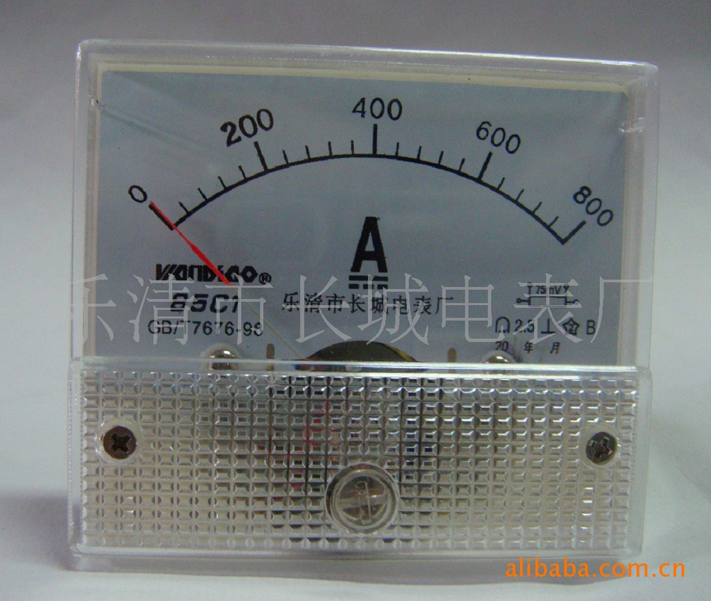 乐清市长城电表厂 85C1 800A 75mv 指针式直流电流测量仪表