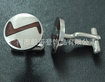 厂家热销A117-M法式折叠袖扣，红木袖扣，不锈钢袖扣，礼品袖扣