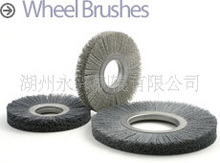 供应各种工业机械清洗打磨毛刷轮 拉丝机钢丝滚刷除锈刷轮