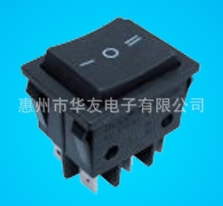 供应QBHS系列双极双联6脚三档船型开关,可单双边复位点动