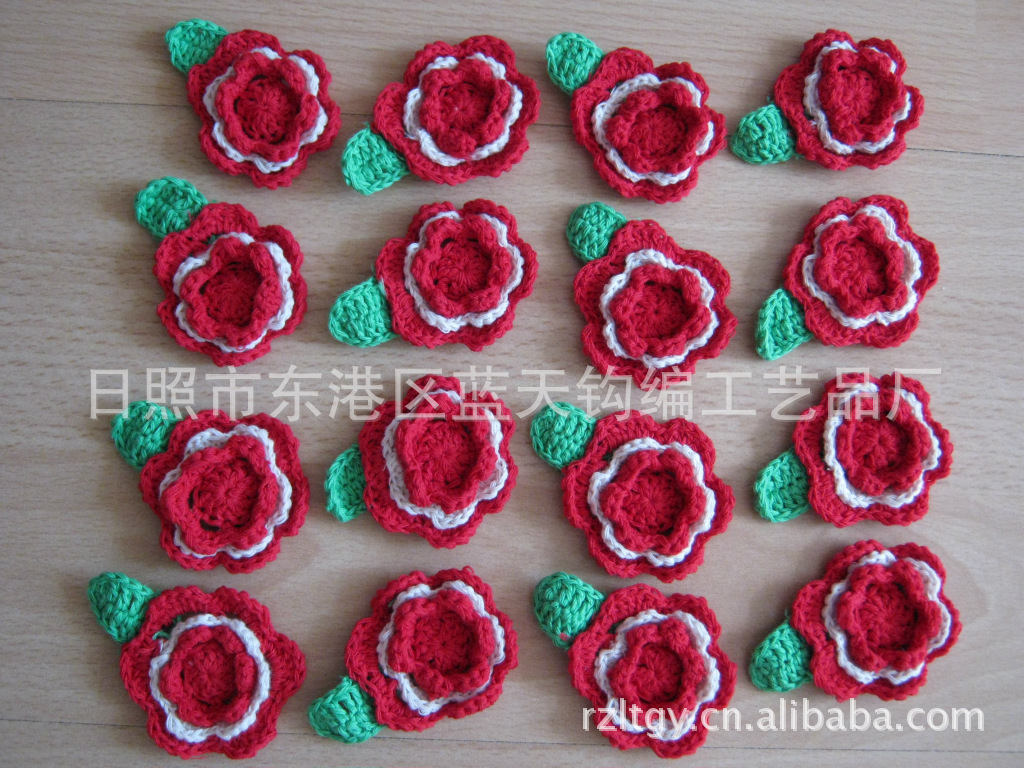 钩花、手工钩花、手钩编织服饰胸针