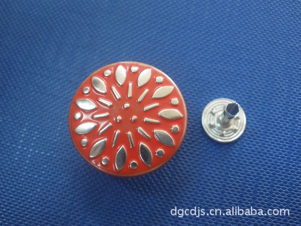 20mm胶芯牛仔扣  金属抹油工字扣JC00234