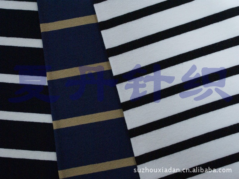 兰精人棉氨纶彩条汗布，调线汗布，大小循环汗布