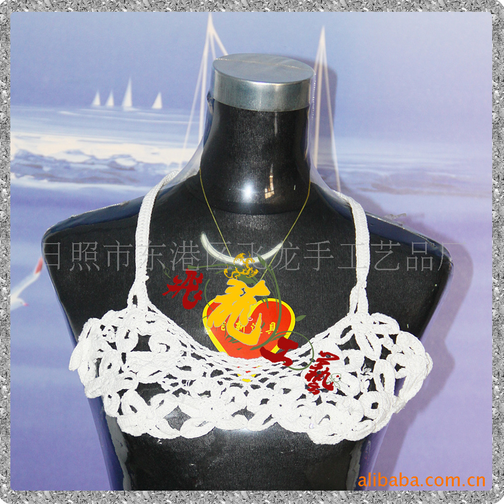 供应手钩织带，手钩花边，棉线花边，款式服装辅料花边。