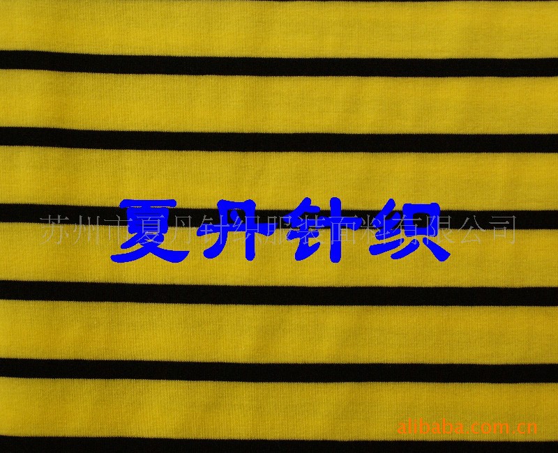 精梳棉+D涤+氨纶彩条汗布(图)，长绒棉PIMA棉调线色织大小循环布