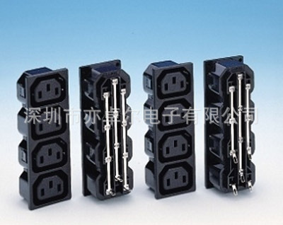 台湾荣丰RONGFENG原装正品插座742W-4P四联座母座电源插座