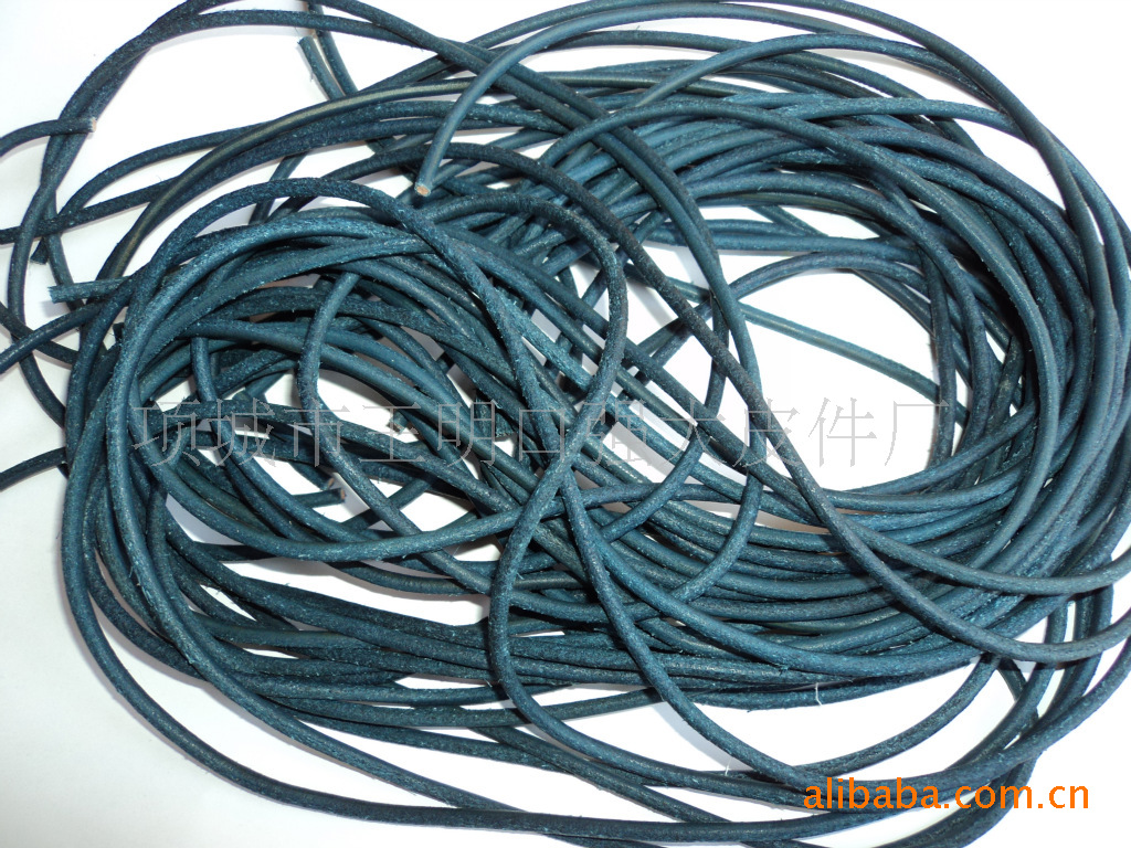 【热销热卖】3.5MM牛皮绳 蓝色圆皮绳 牛皮鞋带 饰品绳带