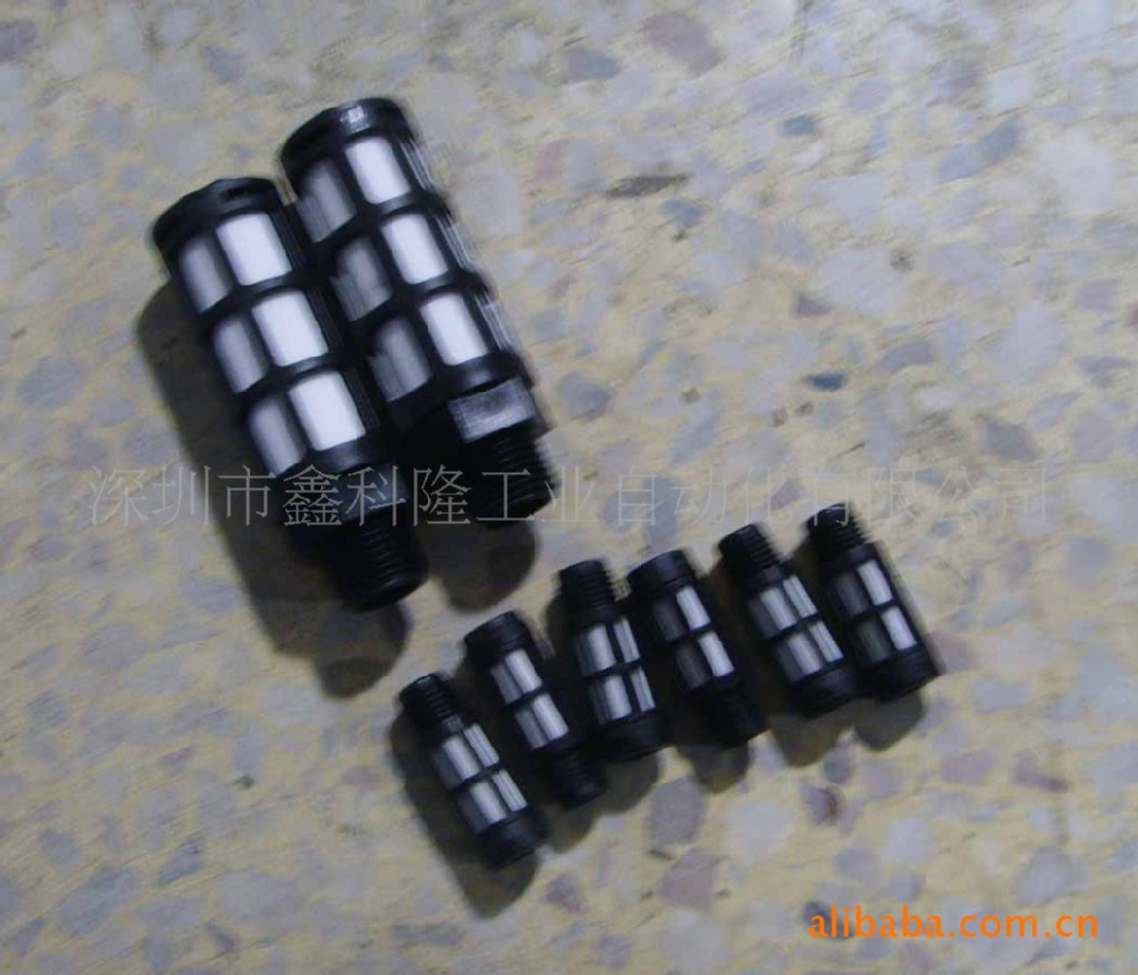 鑫科隆现货消声器供应黑色KSU-01塑料小型消音器