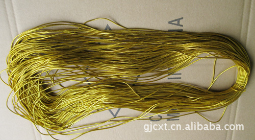 供应1.5MM弹力金丝绳 银丝绳金葱松紧绳油瓶挂绳礼品工艺品包装绳
