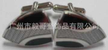 A4015-BQ白色玻璃纤维袖扣，爱情盾袖扣，不锈钢袖扣，礼品袖扣