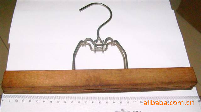 不锈钢木衣夹架耐高温衣架焗炉裤夹衣架