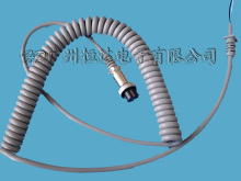 三芯航空头曲线，螺旋线，弹簧线，电源线
