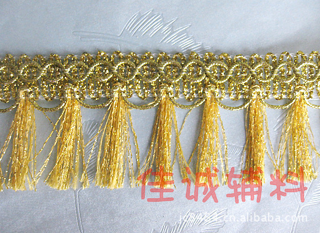 Una variedad de oro y plata seda borla encaje franja Ropa Accesorios textil hogar joyería DIY accesorios 3-6cm