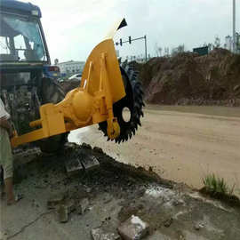 圆盘混凝土开沟机 自动路缘石 公路沥青链式开沟机 视频 图片