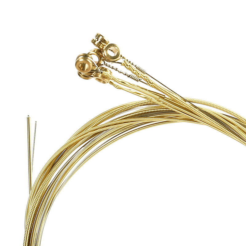 Guitarra de madera cuerdas de latón guitarra folk cuerdas de acero 6 cuerdas folk a granel cuerdas de fábrica cuerdas de guitarra al por mayor