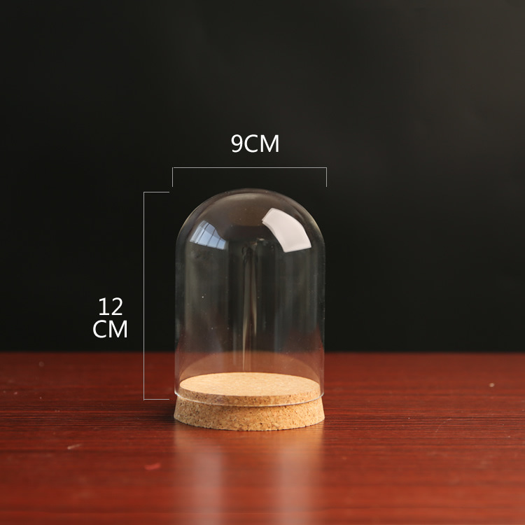 Yongsheng flor a prueba de polvo cubierta de vidrio arcilla cerámica suave fieltro de lana muñeca hecho a mano botella de vidrio de corcho