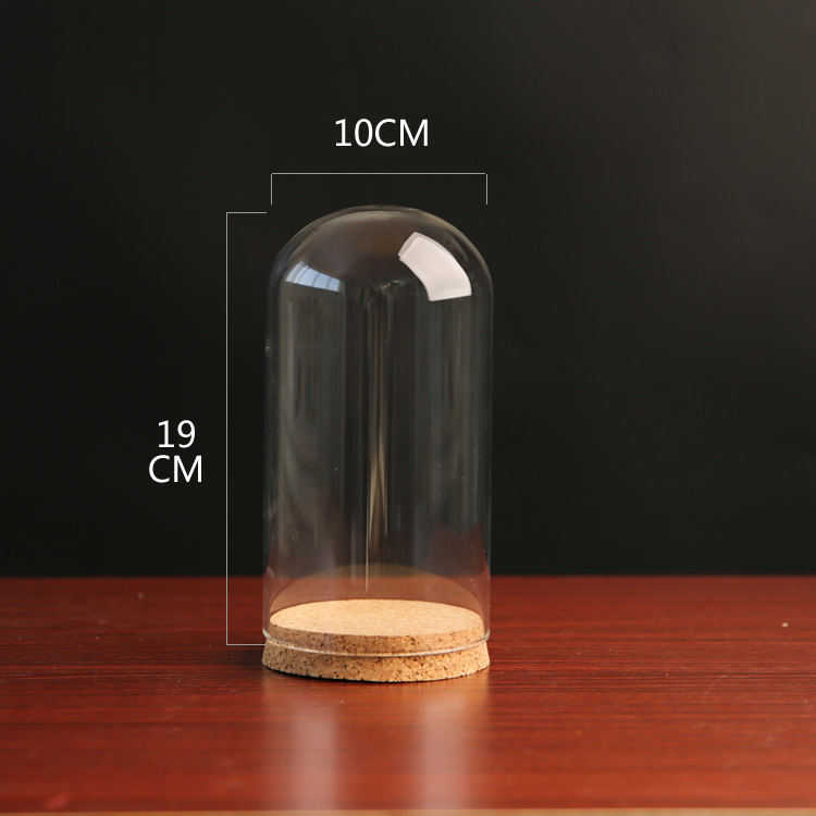 Yongsheng flor a prueba de polvo cubierta de vidrio arcilla cerámica suave fieltro de lana muñeca hecho a mano botella de vidrio de corcho