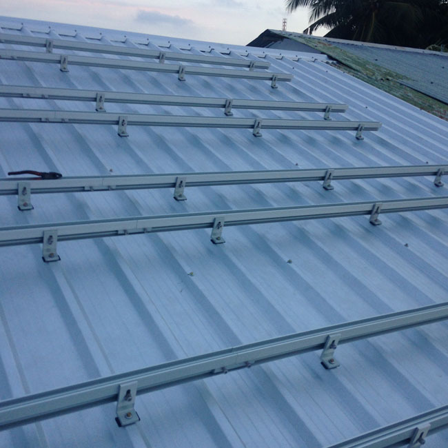 铝合金太阳能组件支撑结构  金属屋顶安装光伏板紧固件