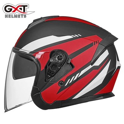 Car, Summer Double Lens, Personalized – Motosiklet kaskı (dəbilqə) - 703-matte-black-red-flower-m