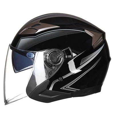 Helmet Women's Summer Four Seasons – Motosiklet kaskı (dəbilqə) - bright-black-gray-m