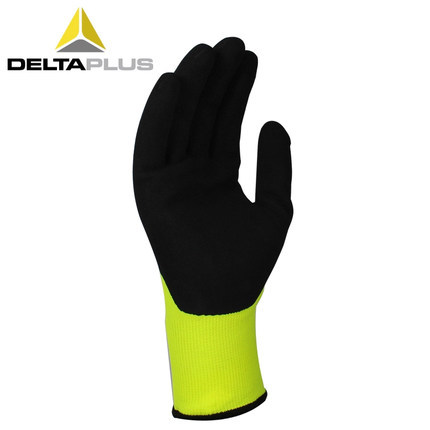 Delta 201753 guantes de frío PU recubierto espuma de látex resistente al desgaste anti-corte antideslizante guantes VV735